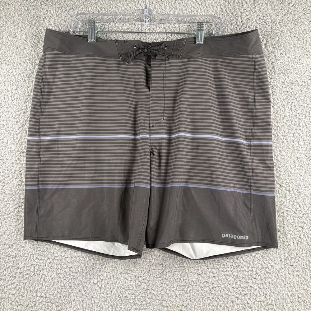 Patagonia Hydro Series Boardshorts Mens 38 Gray Performance Swim Trunks Shorts